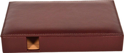 

ZINT 4 Compartments GENUINE LEATHER Desk Organiser(Brown)
