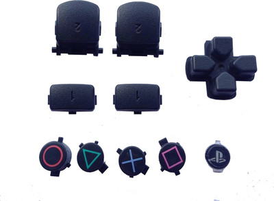 

TCOS Tech PS3 Controller Button Set D Pad Action Button Home Button Gaming Accessory Kit(Black, For PS3)