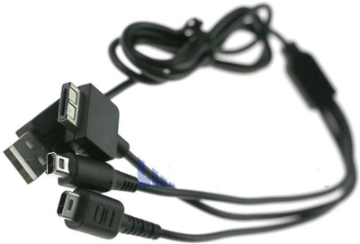 

TCOS Tech 3 in 1 USB Cable Charging Cable for NDSL 3DSXL 3DS 2DS DSi PS Vita 1000 Gaming Accessory Kit(Black, For PS)