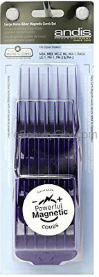 

Andis Nano-Silver Magnetic Attachment 4-Combs, Large, Sizes 5/8", 3/4", 7/8", 1" AN-66320