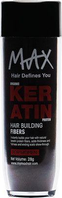 

MAXHAIRSTUDIO MAX Keratin Hair Building Fibers For Women-Dark Brown 28gm Soft Hold Hair Volumizer Hair Fiber(28 g)