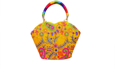 

kalakriti handicrafts Hand-held Bag(Yellow)