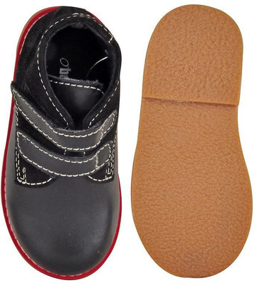 

Beanz Boys Velcro Casual Boots(Black, Black/ honey