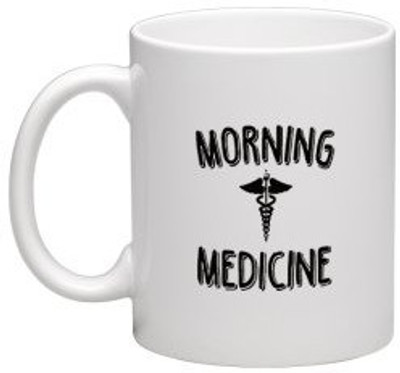 

happyclick\ Morning Medicine Design Ceramic Mug(325 ml), White