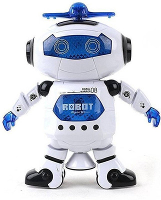 

HUNGER Toys Musical Dancing Robot with 3D Lights / 360 degrees rotation(White)