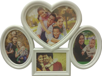 

ME Decor Generic Photo Frame(White, 4 Photos)