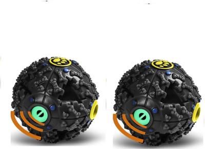 

Pets Empire Interactive Iq Treat Training Toy Squeaky Ball For Dogs (7.5 Cm) (Pack of 2) Plastic Treat Dispensing Toy For Dog