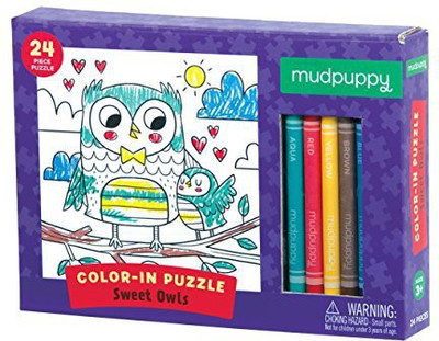 Mudpuppy Sweet Owls Color In(24 Pieces)