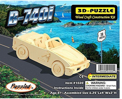 

All 4 Less Shop 3-D Wooden Puzzle - Car Model B-740I -Affordable Gift for your Little One! Item #DCHI-WPZ-P067(White)