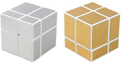 

Aircee Shengshou 2X2X2 Mirror Cube White Body Set Of 2 Cubes (Silver And Gold)(1 Pieces)