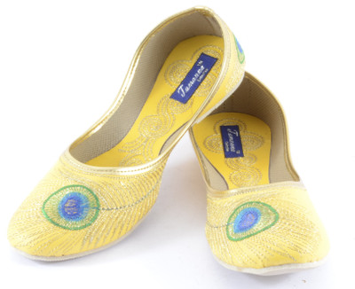 

Tamanna Peacock Bellies (Yellow) Bellies For Women(White