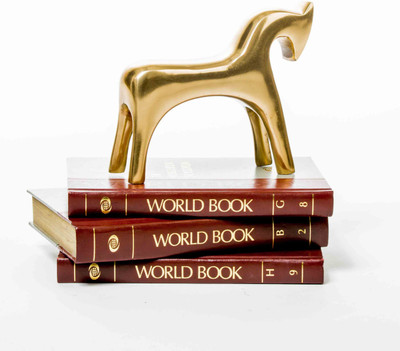 

Sammsara Geometric Horse Sculpture gold Decorative Showpiece - 7 cm(Aluminium, Gold)