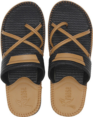 Kraasa Flip Flops, Black::beige
