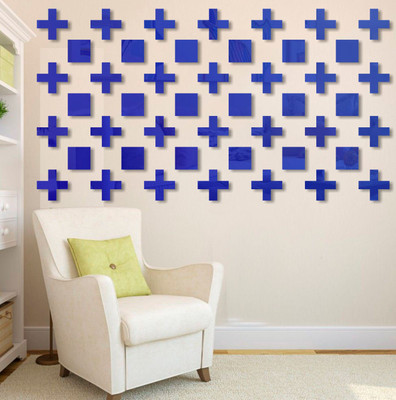 

naveed arts  Acrylic Sticker Sticker(Pack of 48, Blue