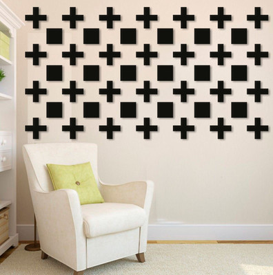 Naveed arts  Acrylic Sticker Sticker(Pack of 48, Black