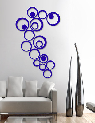 

Wall1ders  3D Acrylic Sticker(Pack of 20, Blue