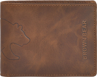 

BROWN BEAR Men Brown Genuine Leather Wallet(4 Card Slots)