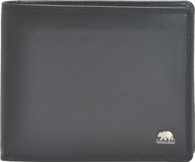 

BROWN BEAR Men Black Genuine Leather Wallet(4 Card Slots)