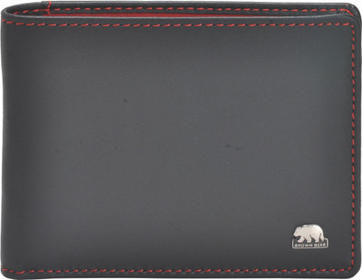 

BROWN BEAR Men Black, Red Genuine Leather Wallet(4 Card Slots)