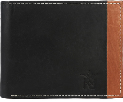 

Mark & Wear Men Multicolor Genuine Leather Wallet(9 Card Slots), Black tan