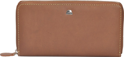 

BROWN BEAR Women Brown Genuine Leather Wallet(12 Card Slots)