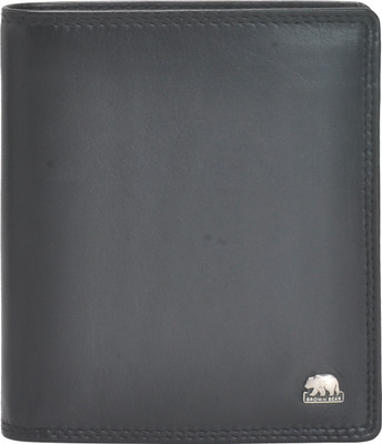 

BROWN BEAR Men Black Genuine Leather Wallet(4 Card Slots)