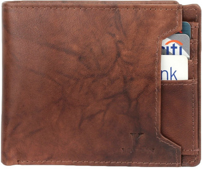 

K London Men Brown Genuine Leather Wallet(7 Card Slots)
