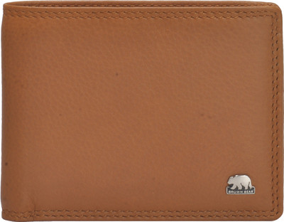 

BROWN BEAR Men Tan Genuine Leather Wallet(4 Card Slots), Camel