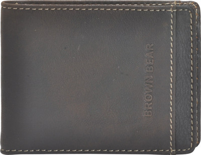 

BROWN BEAR Men Brown Genuine Leather Wallet(4 Card Slots)