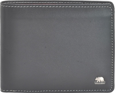 

BROWN BEAR Men Grey Genuine Leather Wallet(4 Card Slots)