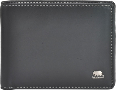 

BROWN BEAR Men Black, Red Genuine Leather Wallet(4 Card Slots)