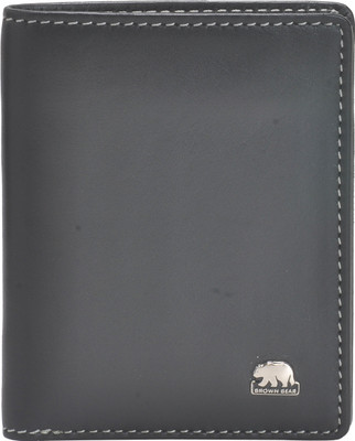 

BROWN BEAR Men Black, Red Genuine Leather Wallet(4 Card Slots)