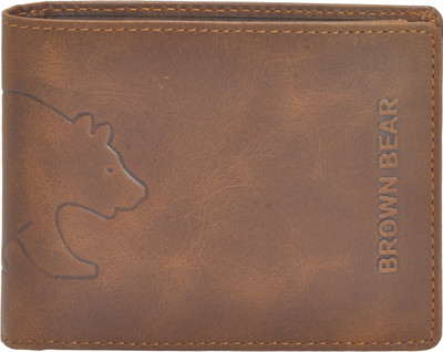 

BROWN BEAR Men Brown Genuine Leather Wallet(4 Card Slots)