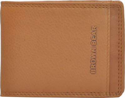 

BROWN BEAR Men Tan Genuine Leather Wallet(4 Card Slots), Camel