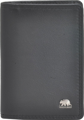 

BROWN BEAR Men Black Genuine Leather Wallet(4 Card Slots)