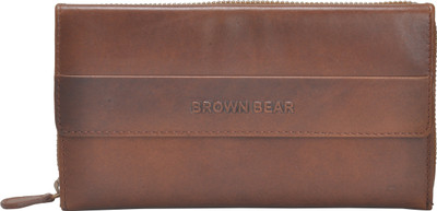 

BROWN BEAR Women Formal Brown Genuine Leather Wallet(12 Card Slots)