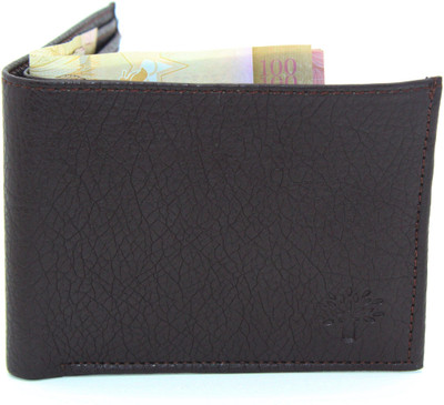 Nietz Men Black Genuine Leather Wallet(6 Card Slots)