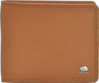 

BROWN BEAR Men Tan Genuine Leather Wallet(4 Card Slots), Camel