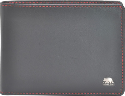 

BROWN BEAR Men Grey Genuine Leather Wallet(4 Card Slots)