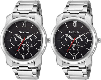 

Elvicalo Attractive Looks Combo Quartz Movement Watch - For Men