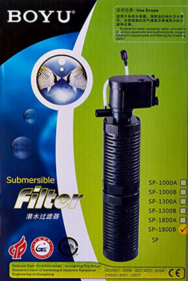 

boyu SP-1800B Power Aquarium Filter(Biological Filtration for Salt Water and Fresh Water)