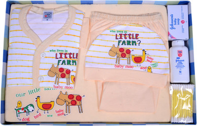 

VIVAAN 7 Piece New Born Baby Gift Set(Yellow, Pink, Green)
