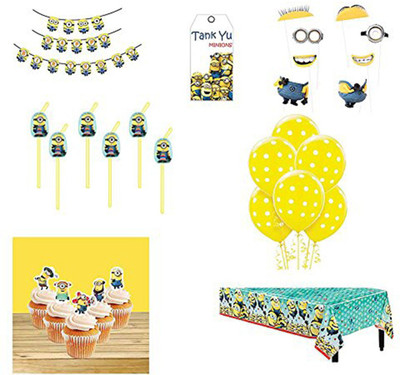 

PARTY PROPZ MINION COMBO FOR 12 KIDS/MINION BIRTHDAY PARTY DECORATION/MINION BIRTHDAY PARTY SUPPLIES/MINION BIRTHDAY PARTY ACCESSORIES(Set of 71)