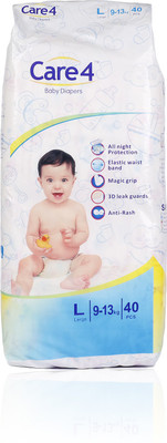 

care 4 Hygiene Baby Diapers Large Size (40 Count) - L(40 Pieces)