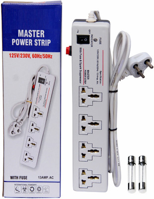 

BalRama 5 Yard Wire 13 Amp 125v/230v AC Power Strip Extension Board 4 A Single Pin Socket
