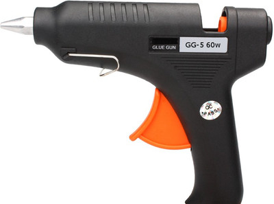 

glun Black 60 Watt Professional With 3 Transparent Sticks Standard Temperature Corded Glue Gun(11 mm)
