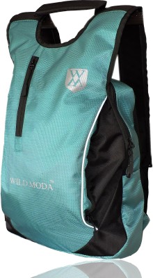 Wildmoda WMCB0076 20 L Laptop Backpack(Black, Green)