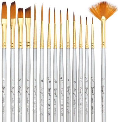 

Bianyo Liner, Angular, Flat, Fan, Script Paint Brush(Silver)
