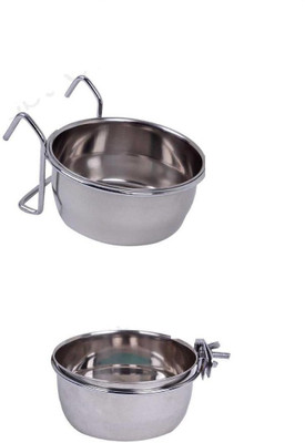 

Pets Empire Best Combo Offer Stainless Steel Birds Coop Cup Feeder Bowl With Clamp Holder (850 ML) (Clamp Holder-Color May Vary ) + Stainless Steel Birds Coop Cup Feeder Bowl With Hook Holder (850 ML) round Steel Pet Bowl(850 ml Silver)