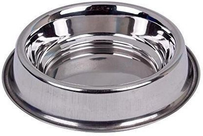 

Pets Empire Dog Bowl Anti Ant Pet Bowls (1 piece)Steel Bowl Small round Steel Pet Bowl(200 ml Silver)